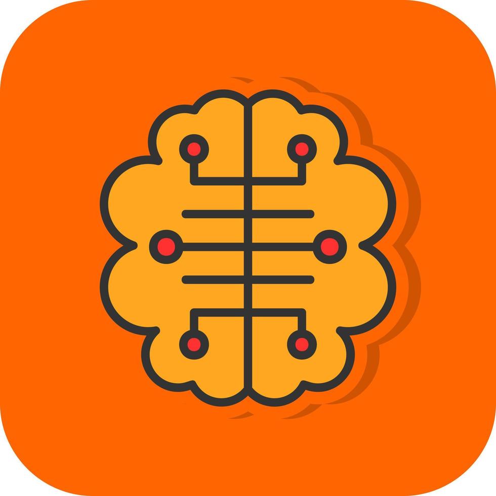 conception d'icône de vecteur de cerveau