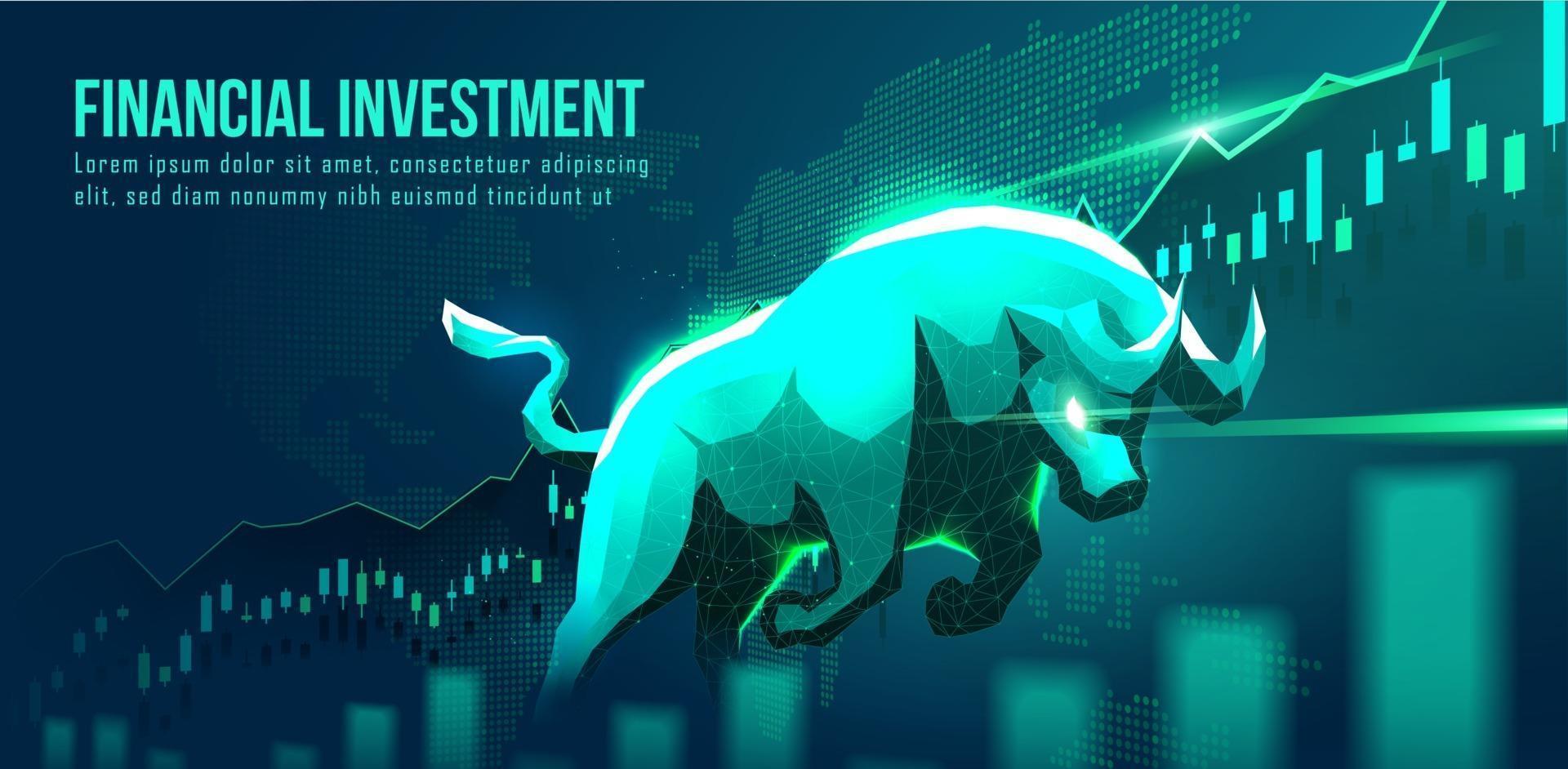 art conceptuel de l'investissement financier haussier vecteur