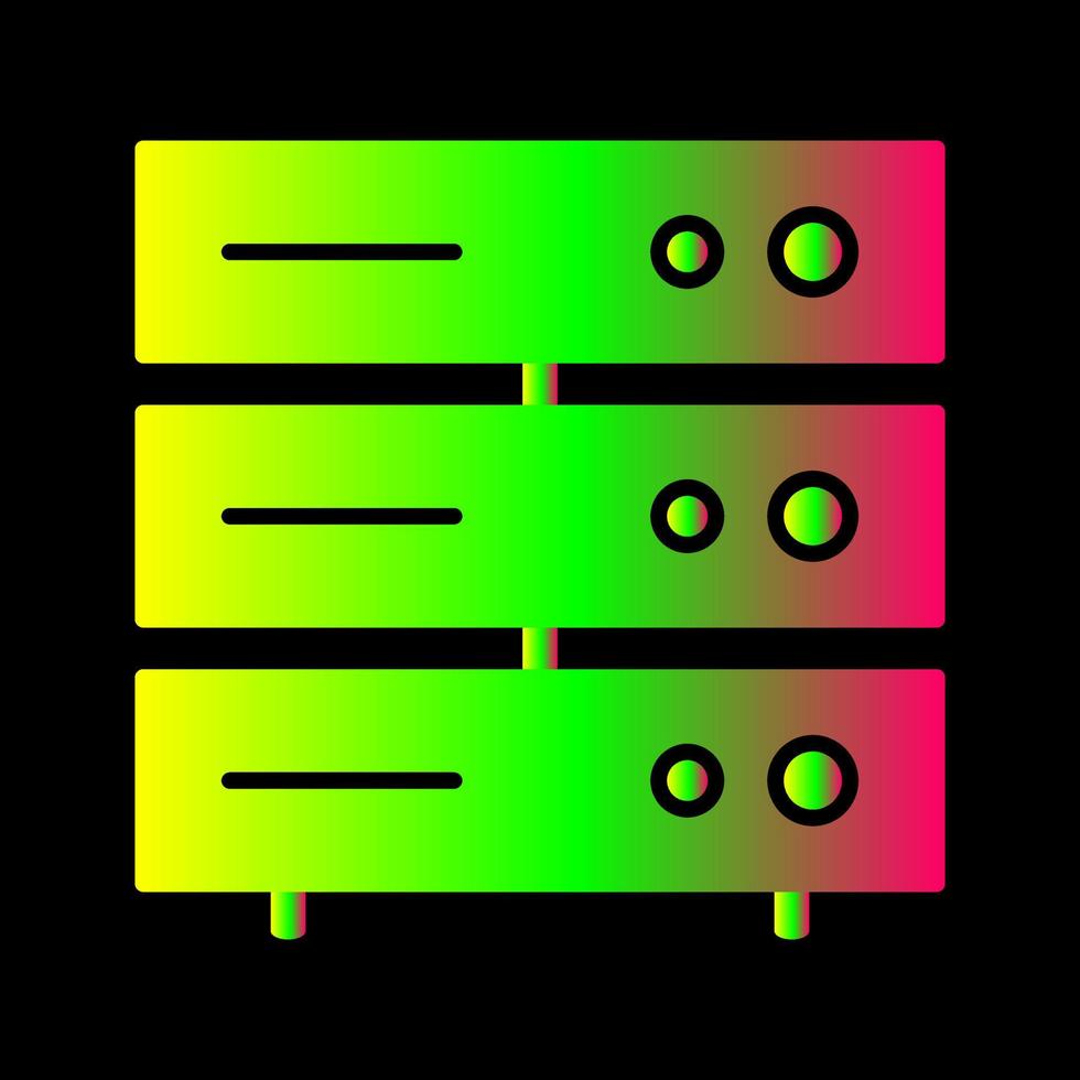 icône de vecteur de réseau de serveur unique