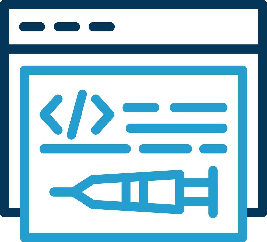 conception d'icône de vecteur d'injection de code