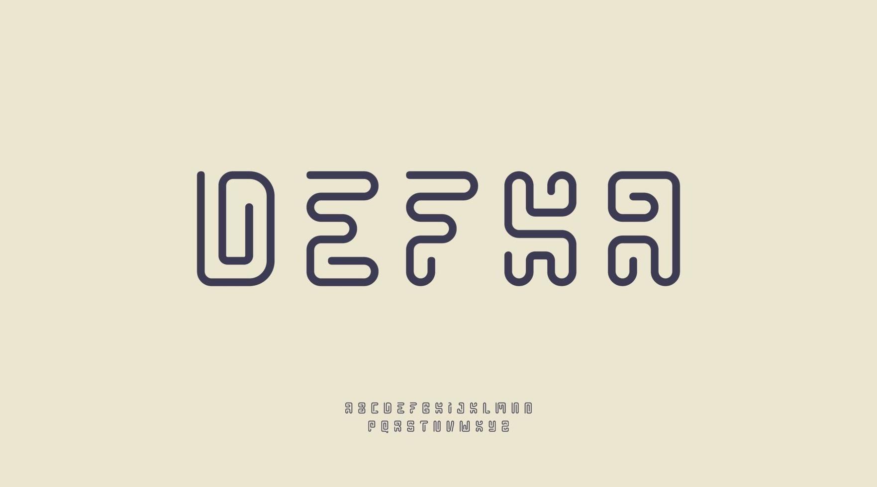 police de caractères majuscules décorative adaptée au logo ou au monogramme vecteur