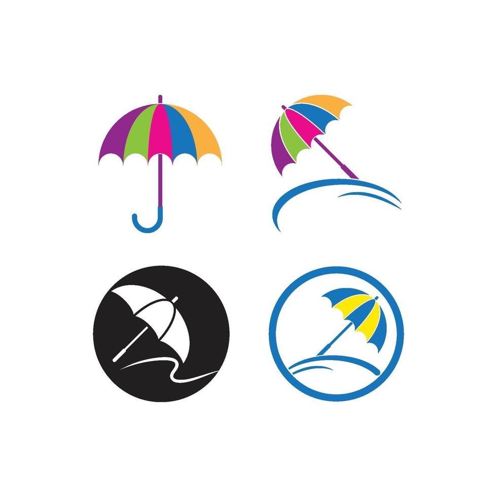 vecteur de logo parapluie