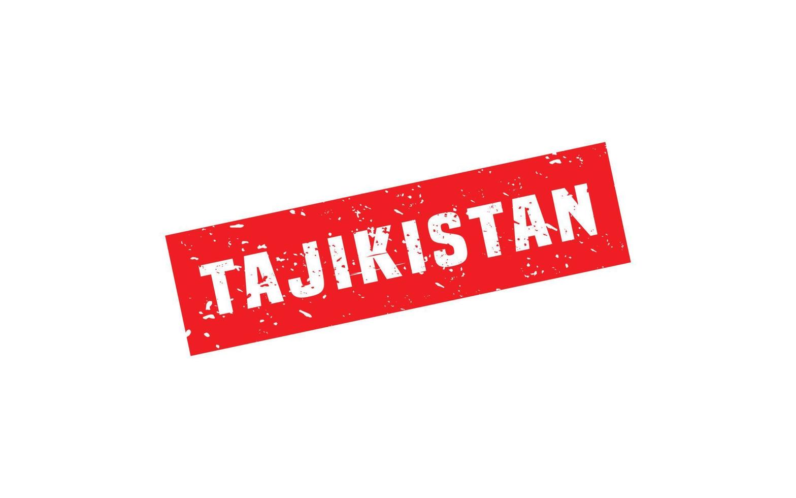 le tadjikistan timbre caoutchouc avec grunge style sur blanc Contexte vecteur