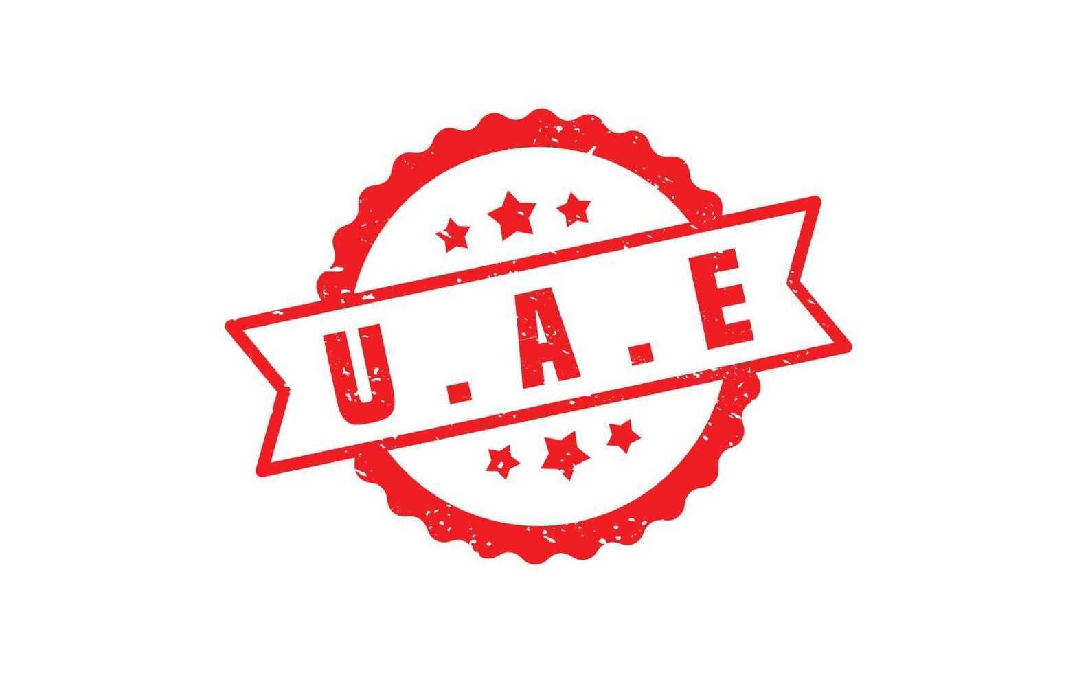 Émirats arabes unis timbre caoutchouc avec grunge style sur blanc Contexte vecteur