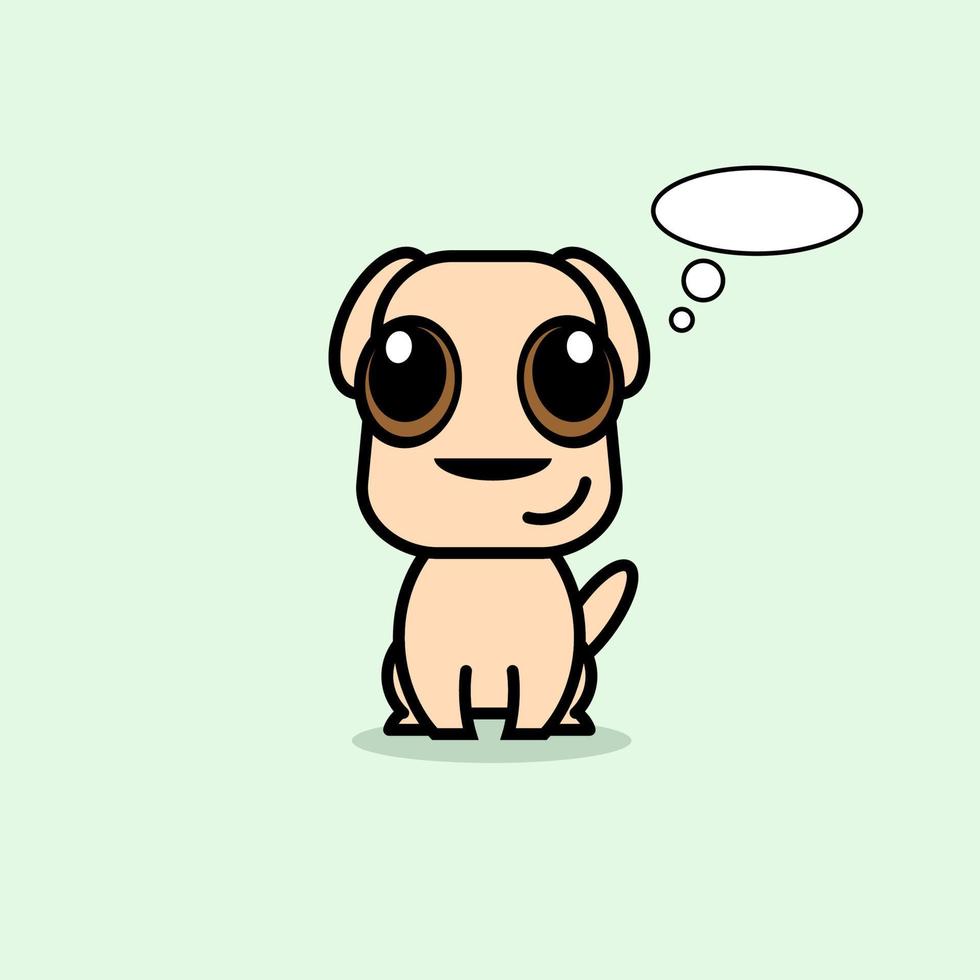 chien de dessin animé mignon vecteur