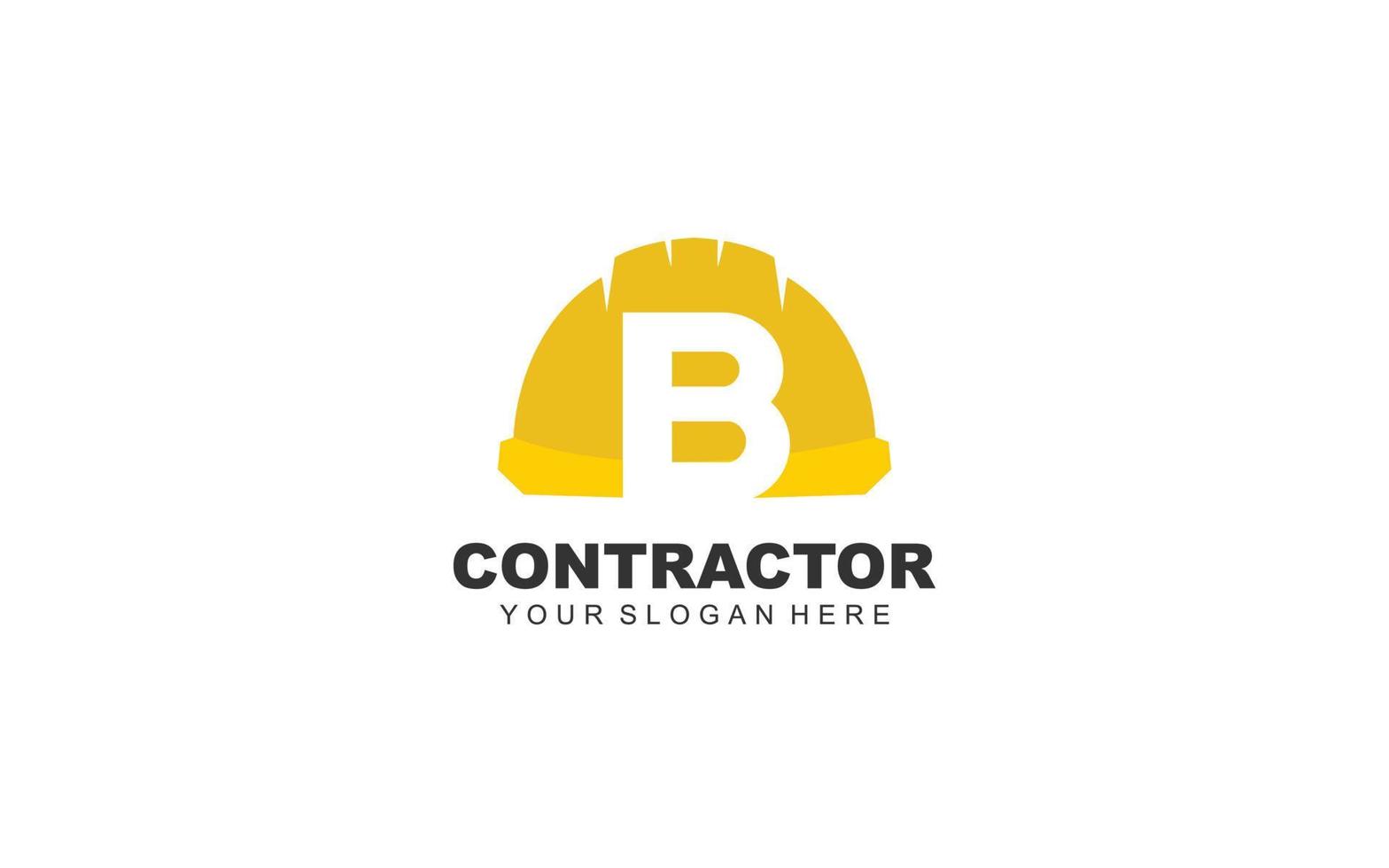 b construction logo conception inspiration. vecteur lettre modèle conception pour marque.
