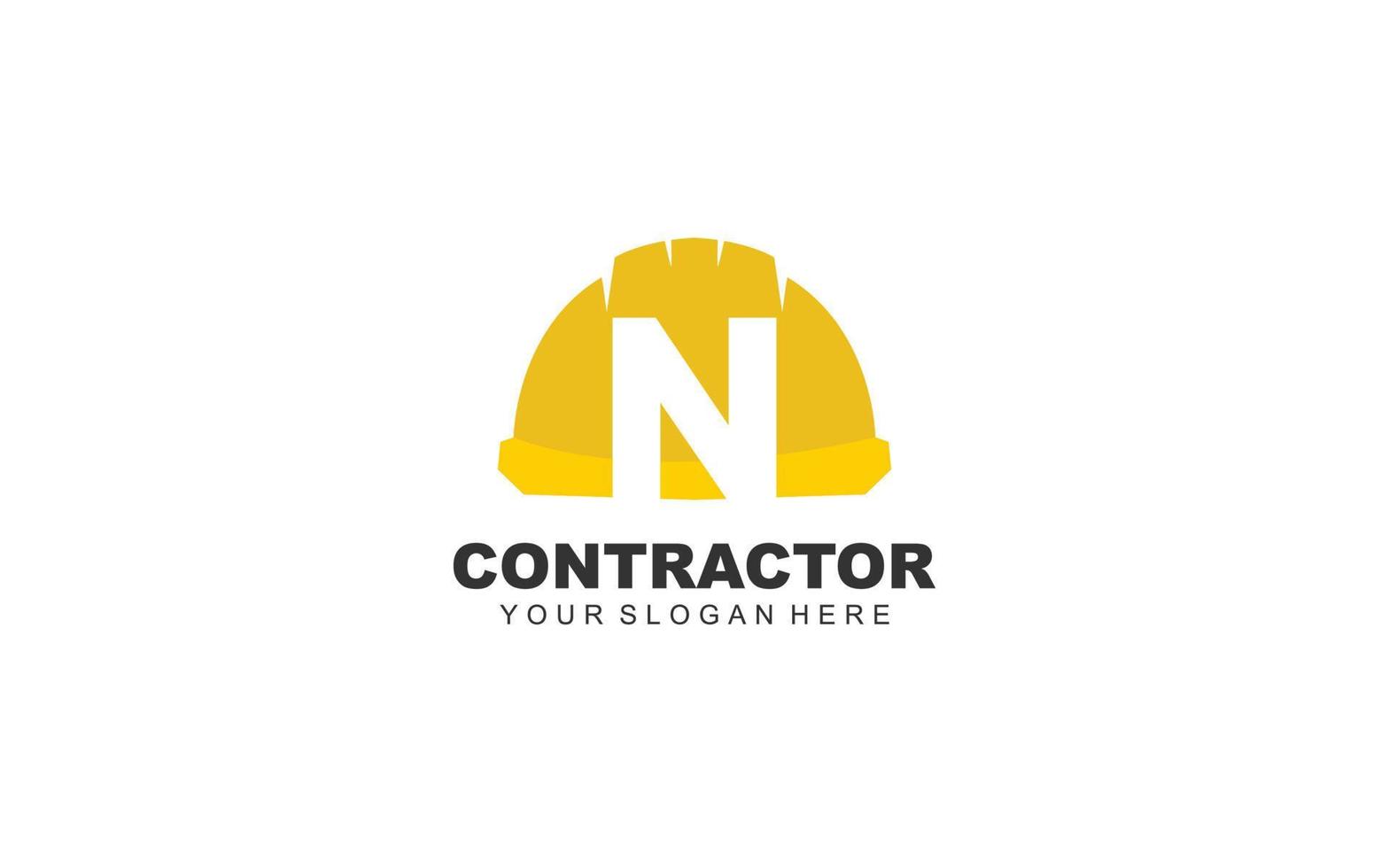 n construction logo conception inspiration. vecteur lettre modèle conception pour marque.