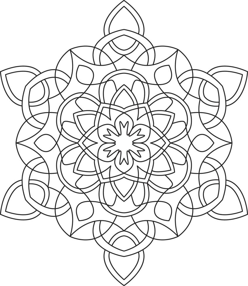 mandala pour coloration page graphique vecteur