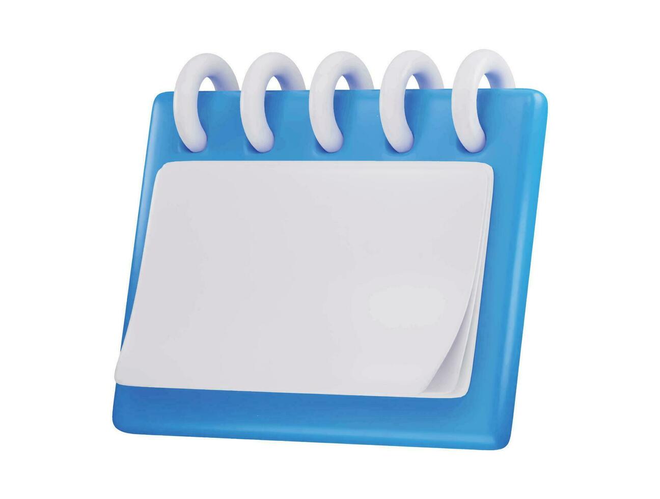 une bleu calendrier avec une blanc agrafe sur il et une blanc Contexte vecteur