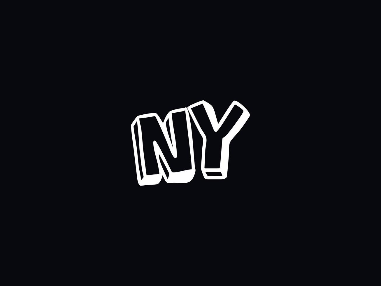 abstrait New York logo image, moderne New York minimaliste lettre logo vecteur