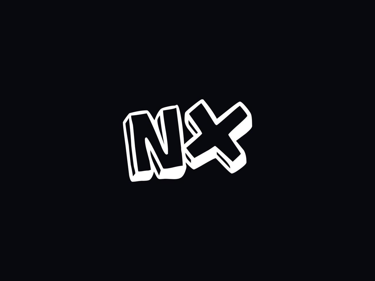 abstrait nx logo image, moderne nx minimaliste lettre logo vecteur