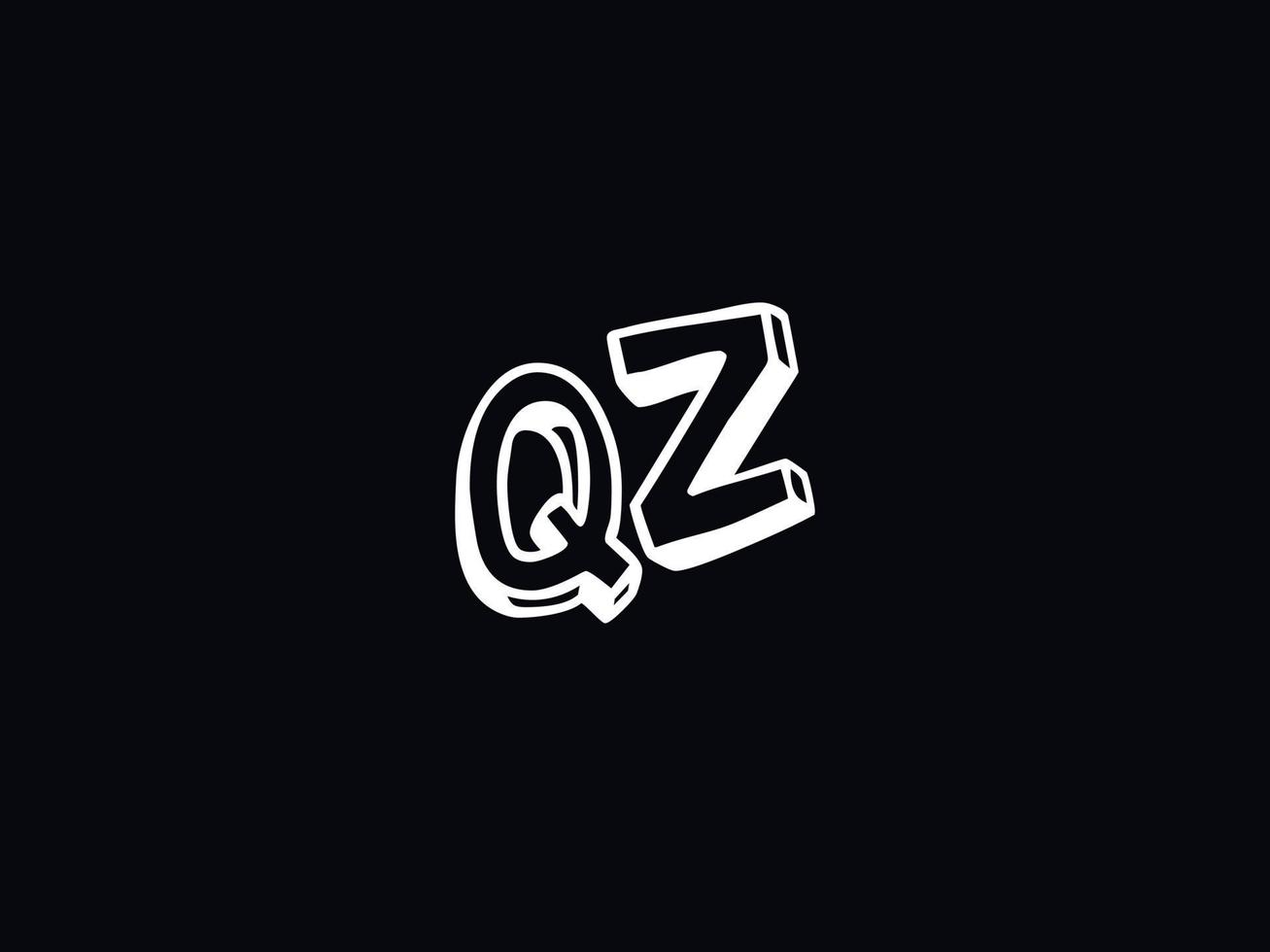 prime qz lettre logo, unique qz logo icône vecteur Stock