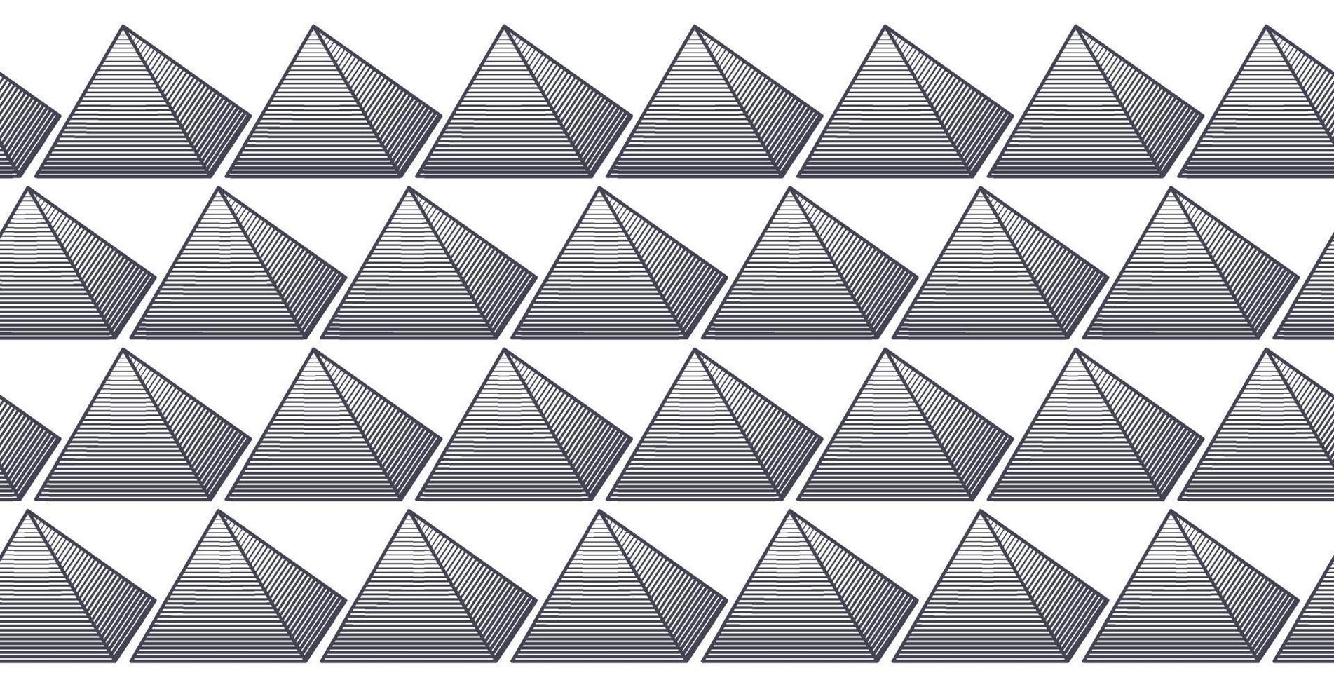 géométrique Triangle pyramide rayé la trappe Contexte vecteur