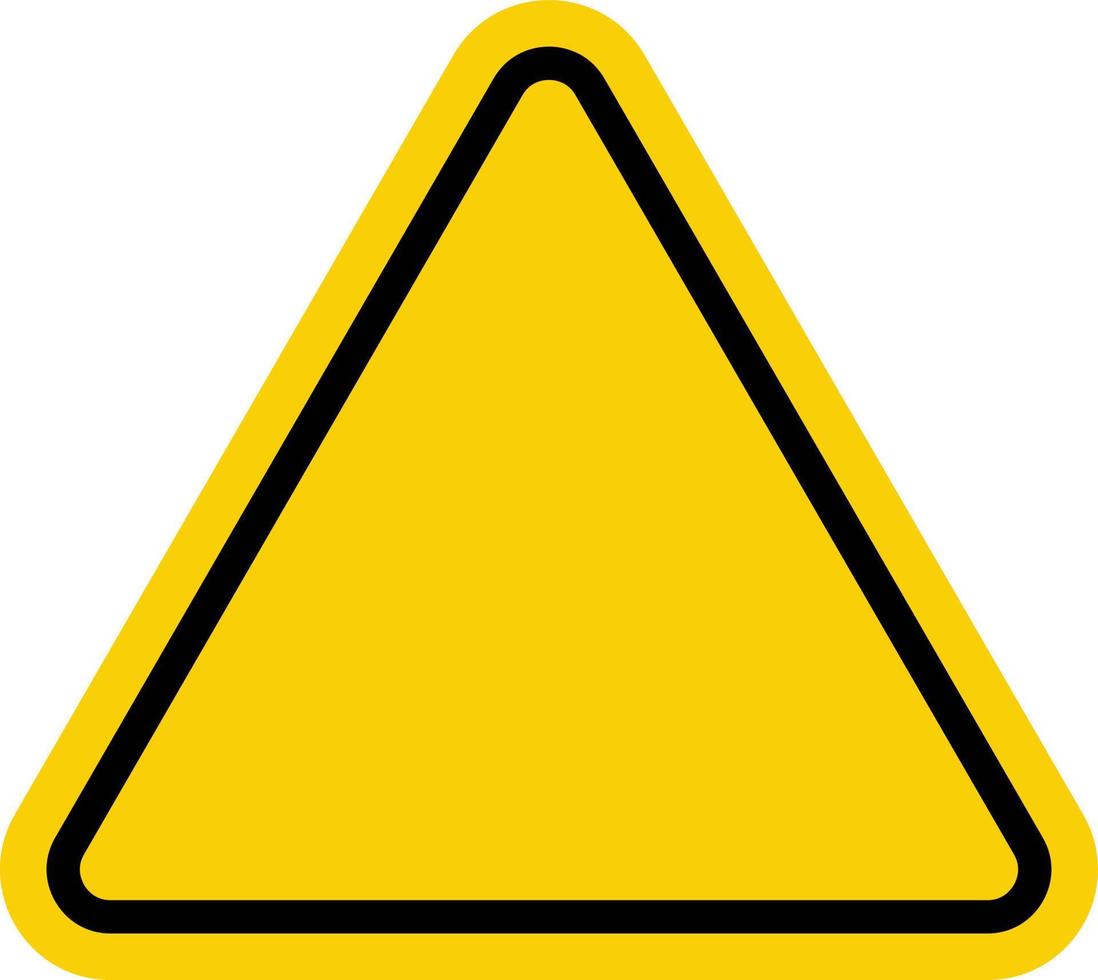 avertissement signe Jaune Triangle avec vide espace à l'intérieur. attention. danger zone. un autre danger. vecteur