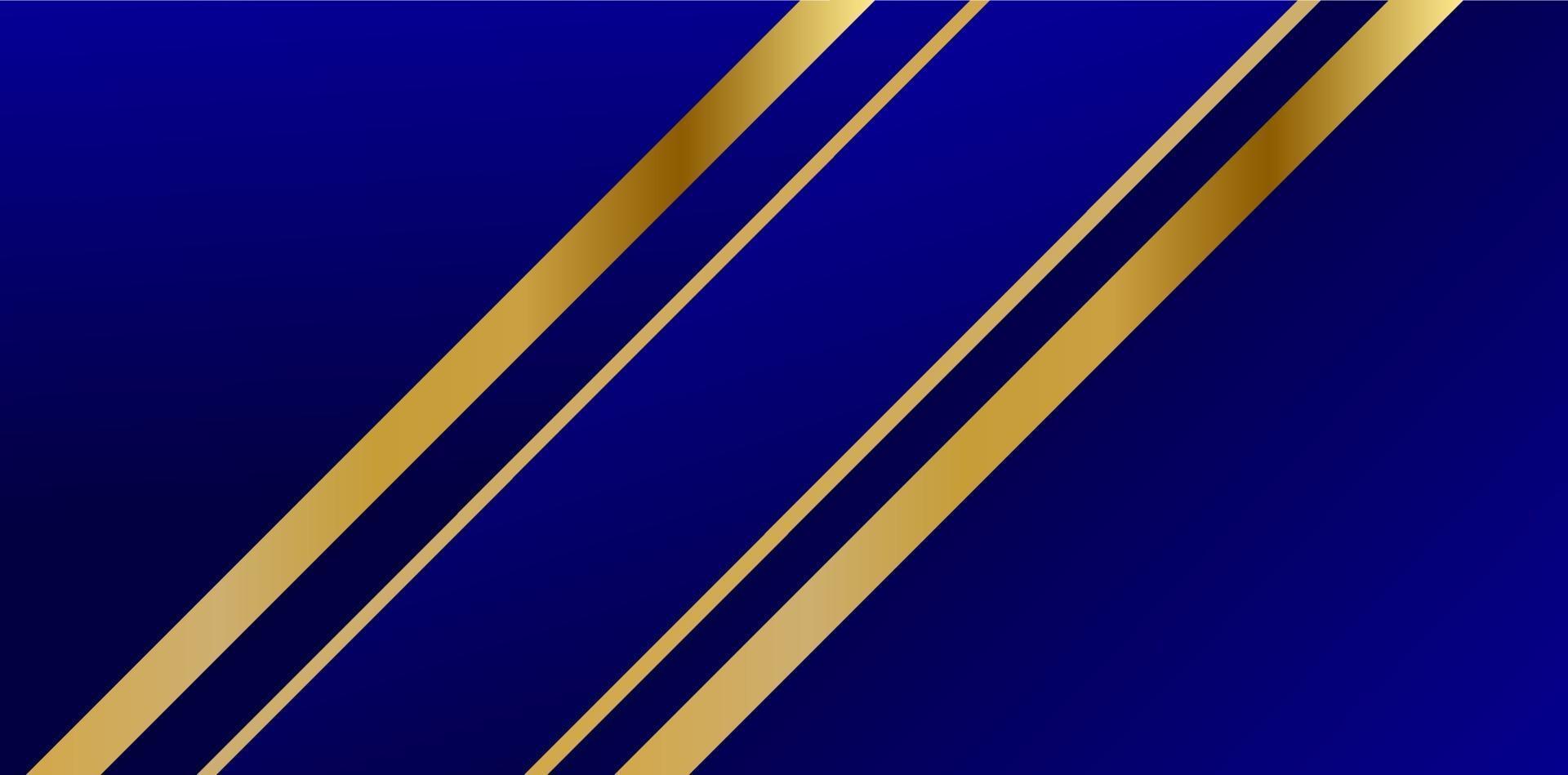 abstrait motif polygonal luxe bleu foncé avec de l'or vecteur