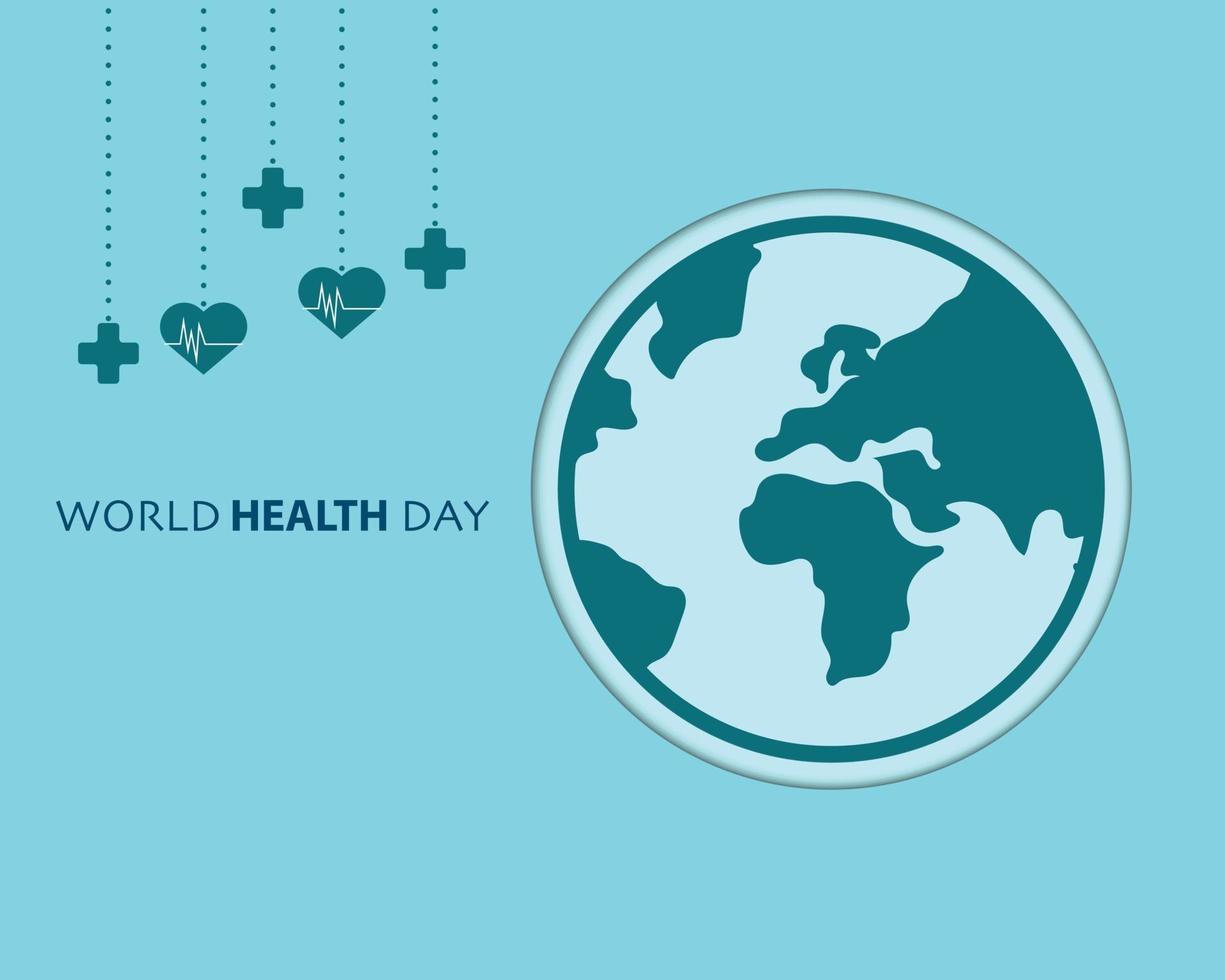 vecteur de fond minimal de la journée mondiale de la santé