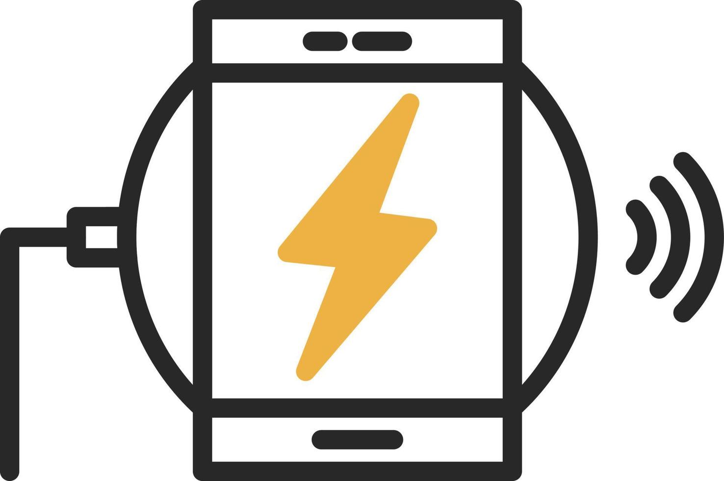 conception d'icône de vecteur de chargeur sans fil