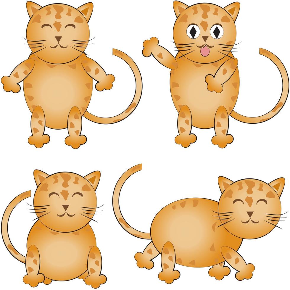 Ensemble De Chat Simple Dessin Anime Plat Telecharger Vectoriel Gratuit Clipart Graphique Vecteur Dessins Et Pictogramme Gratuit