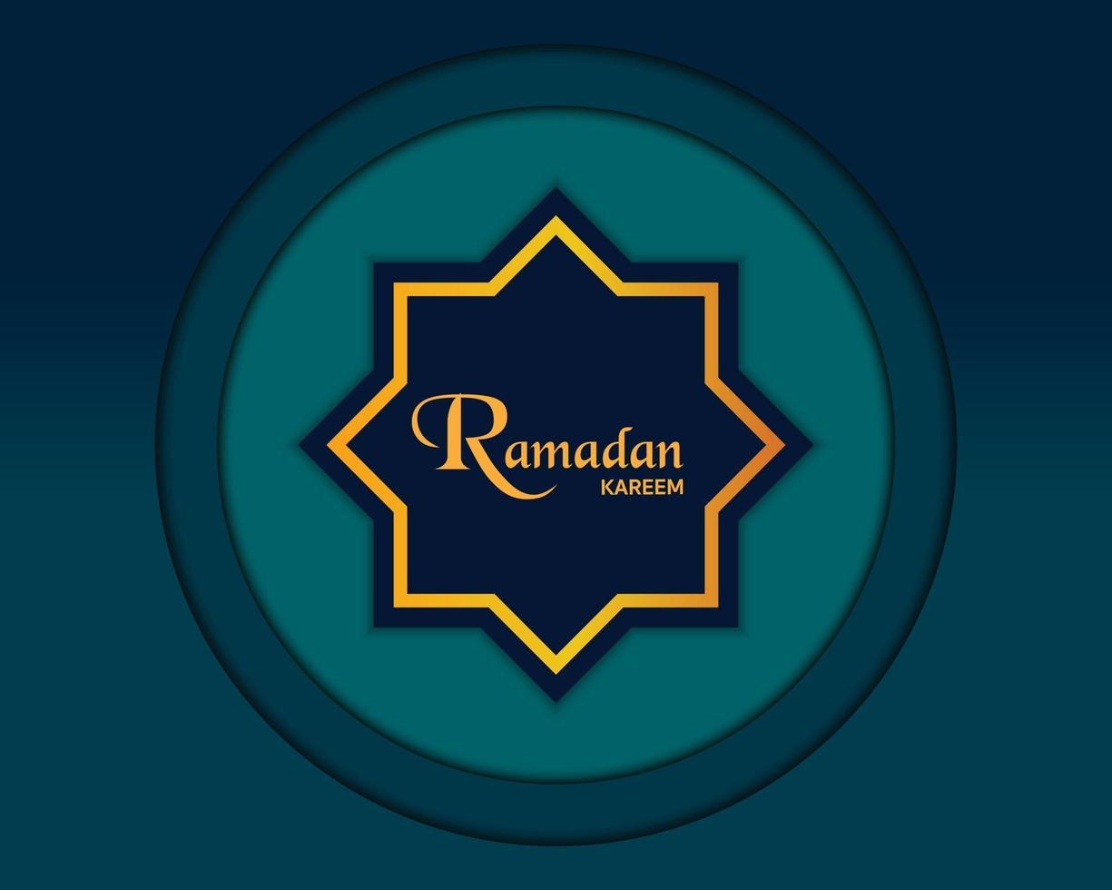 carte de voeux ramadan kareem simple vecteur