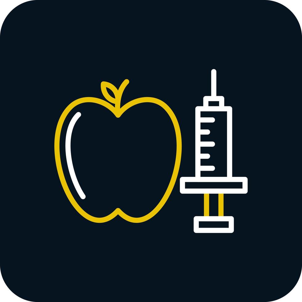 conception d'icône vecteur alimentaire modification génétique