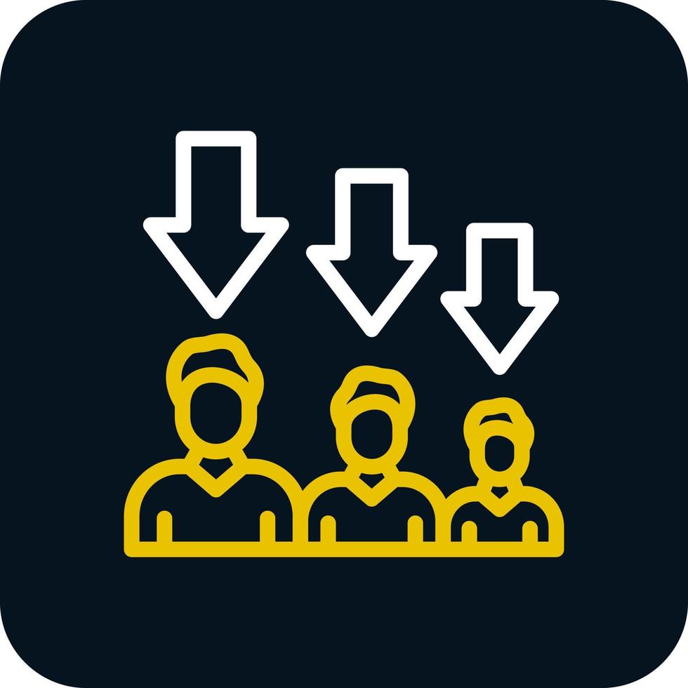 conception d'icône vectorielle de réduction des effectifs vecteur