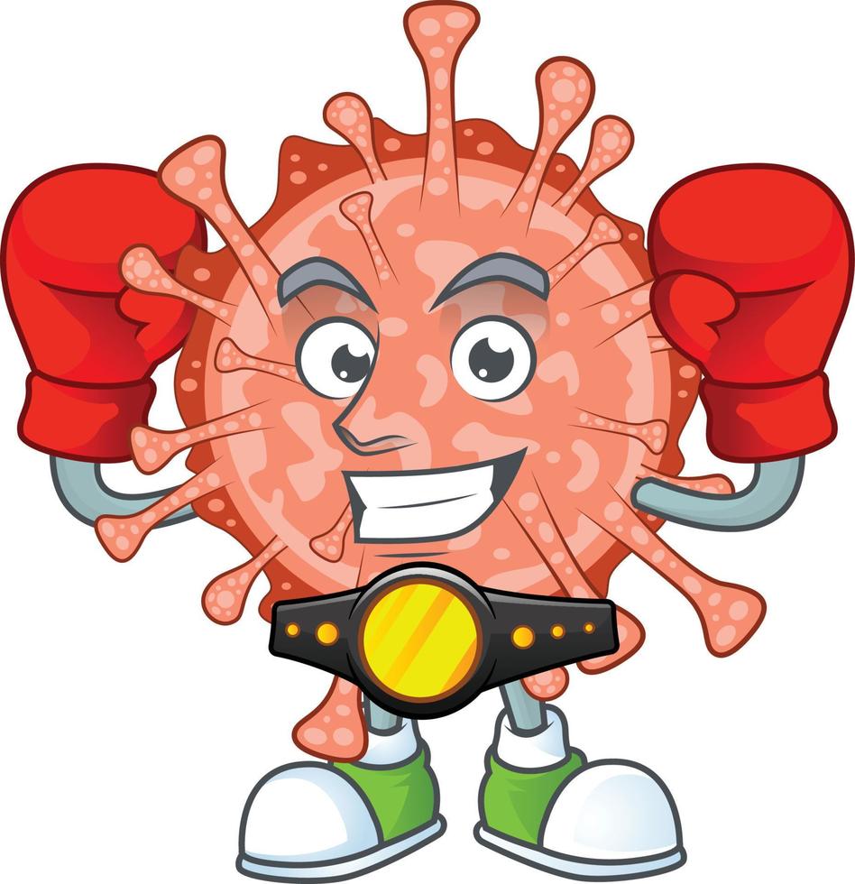 une dessin animé personnage de bulbul coronavirus vecteur