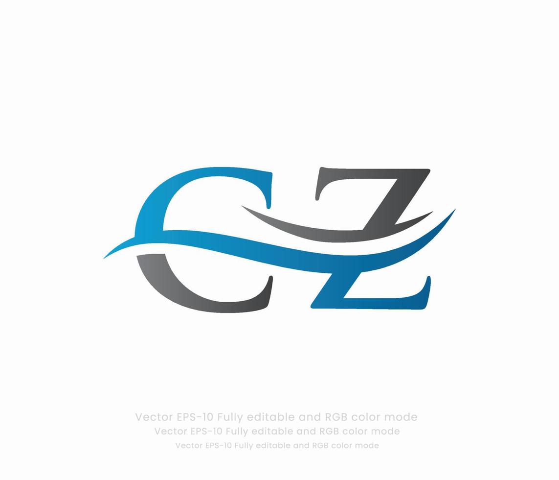 lettre c z lié logo vecteur
