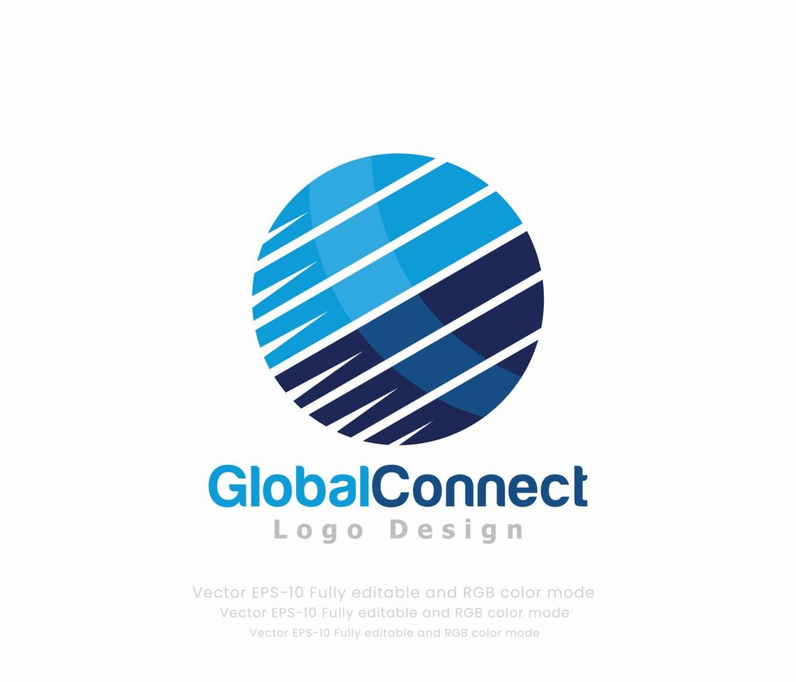 monde globe logo ou global logo vecteur