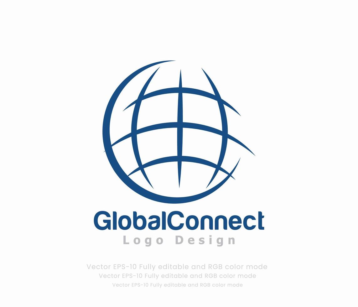 monde globe logo ou global logo vecteur