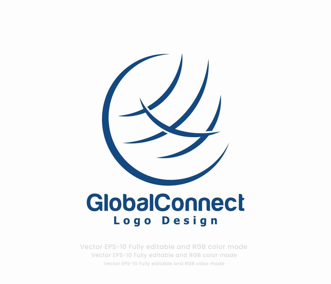 monde globe logo ou global logo vecteur