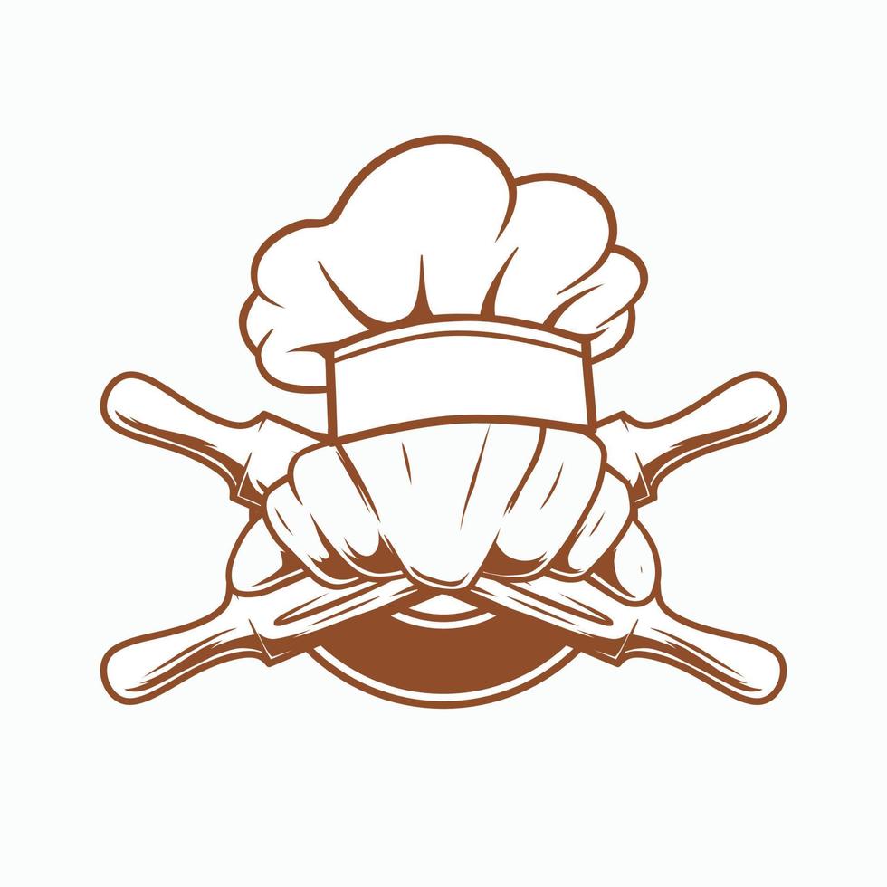 croissant pain logo pour boulangerie vecteur