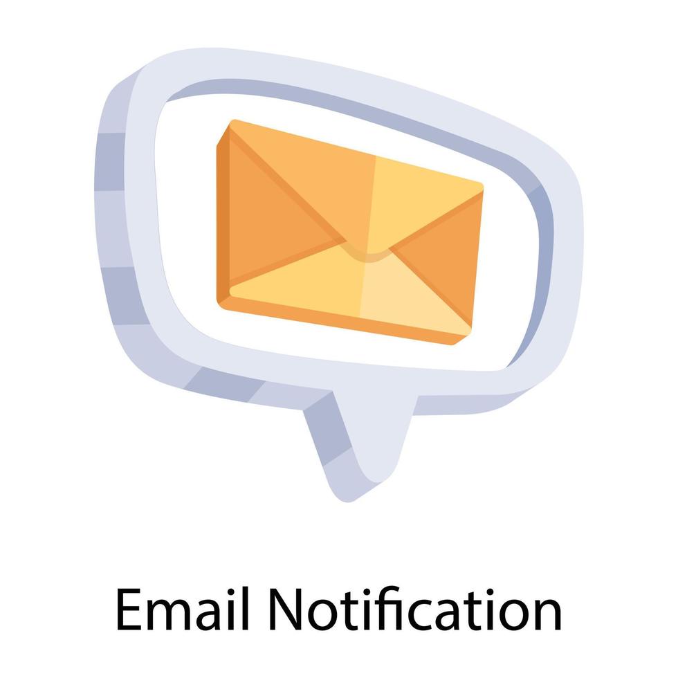 notification par e-mail à la mode vecteur