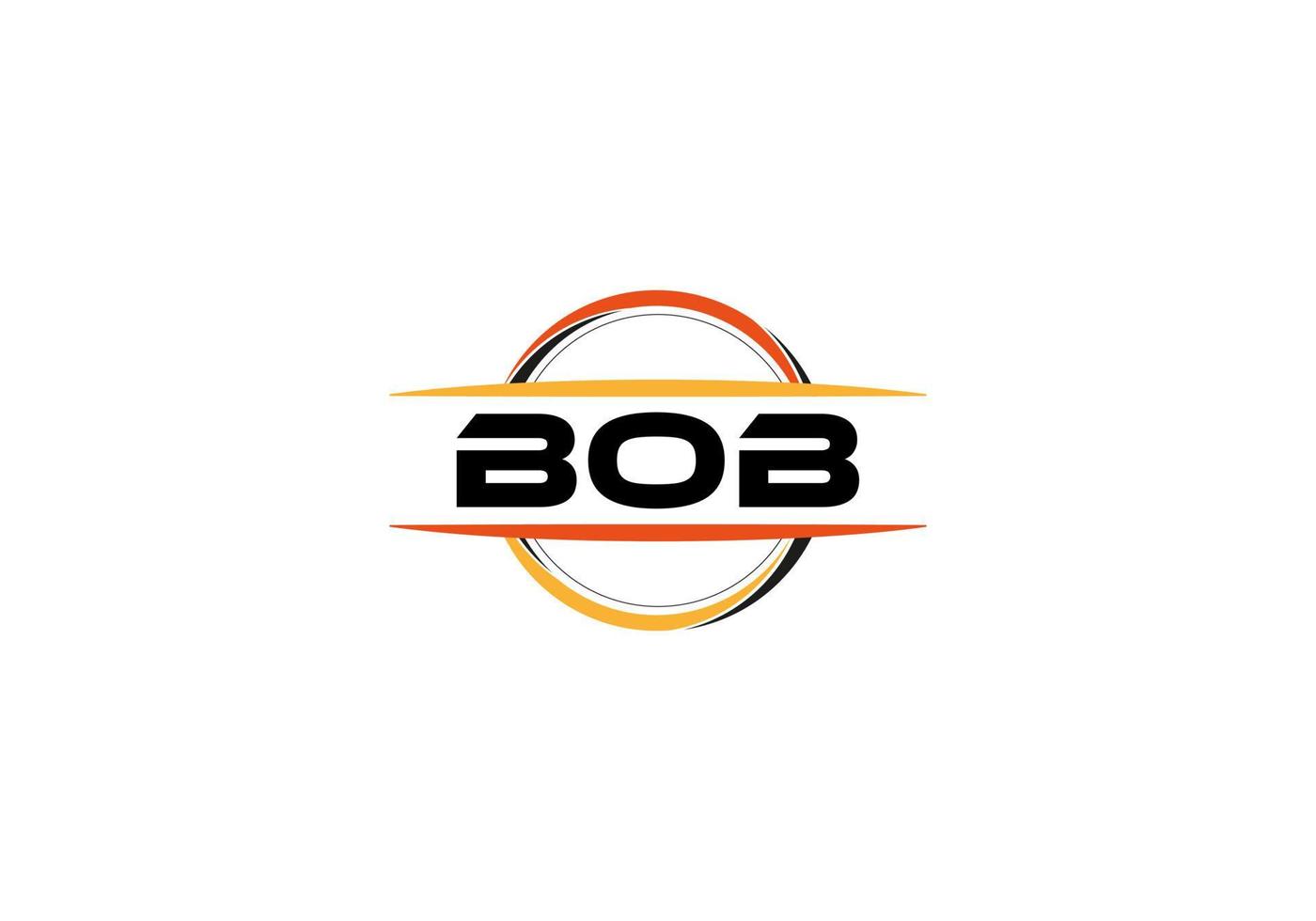 bob lettre royalties ellipse forme logo. bob brosse art logo. bob logo pour une entreprise, entreprise, et commercial utiliser. vecteur