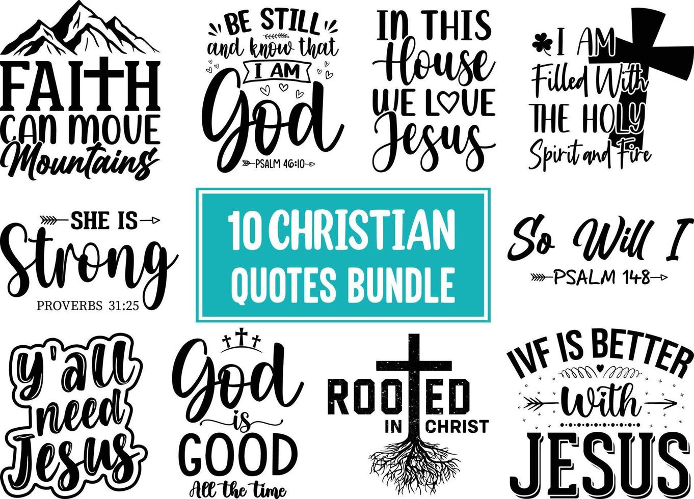 Christian citations svg dessins empaqueter, Christian citations T-shirt conceptions, ensemble de Christian devis, Christian svg conception, typographie caractères, religion devis, et paroles vecteur artisanat version-7