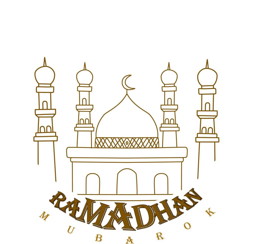 ramadhan mubarok Contexte vecteur