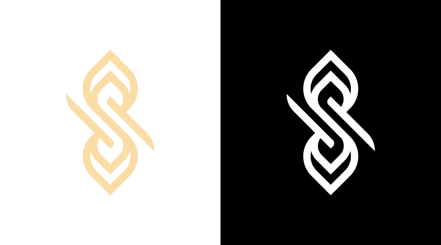 lettre s logo boutique mode beauté monogramme vecteur icône style conception modèle
