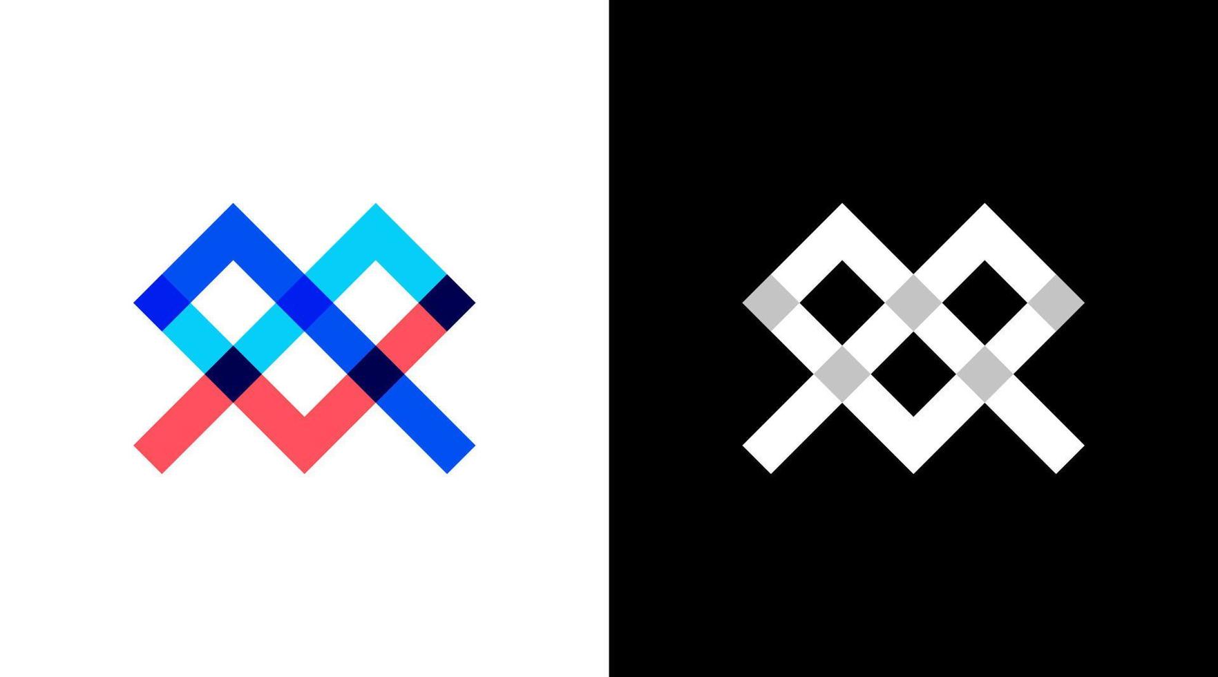 abstrait lettre m logo coloré vecteur monogramme icône conception modèle