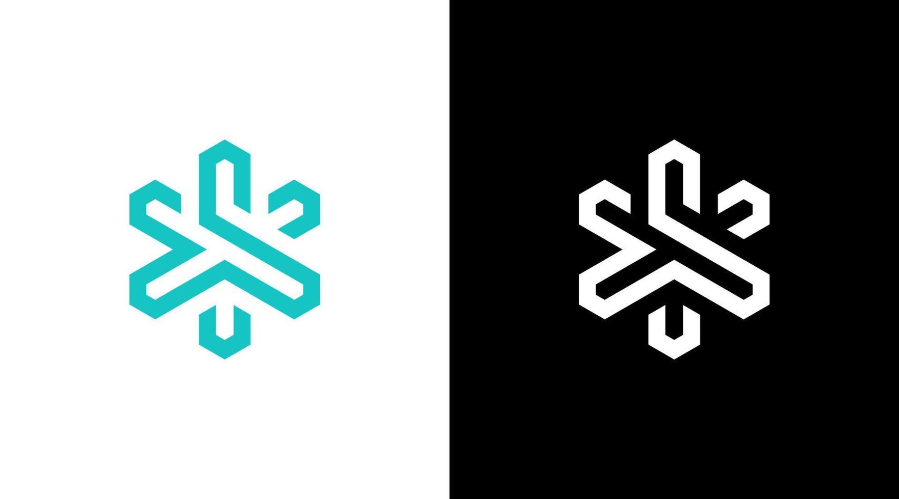 clé outil logo et flocons de neige vecteur monogramme icône conception modèle