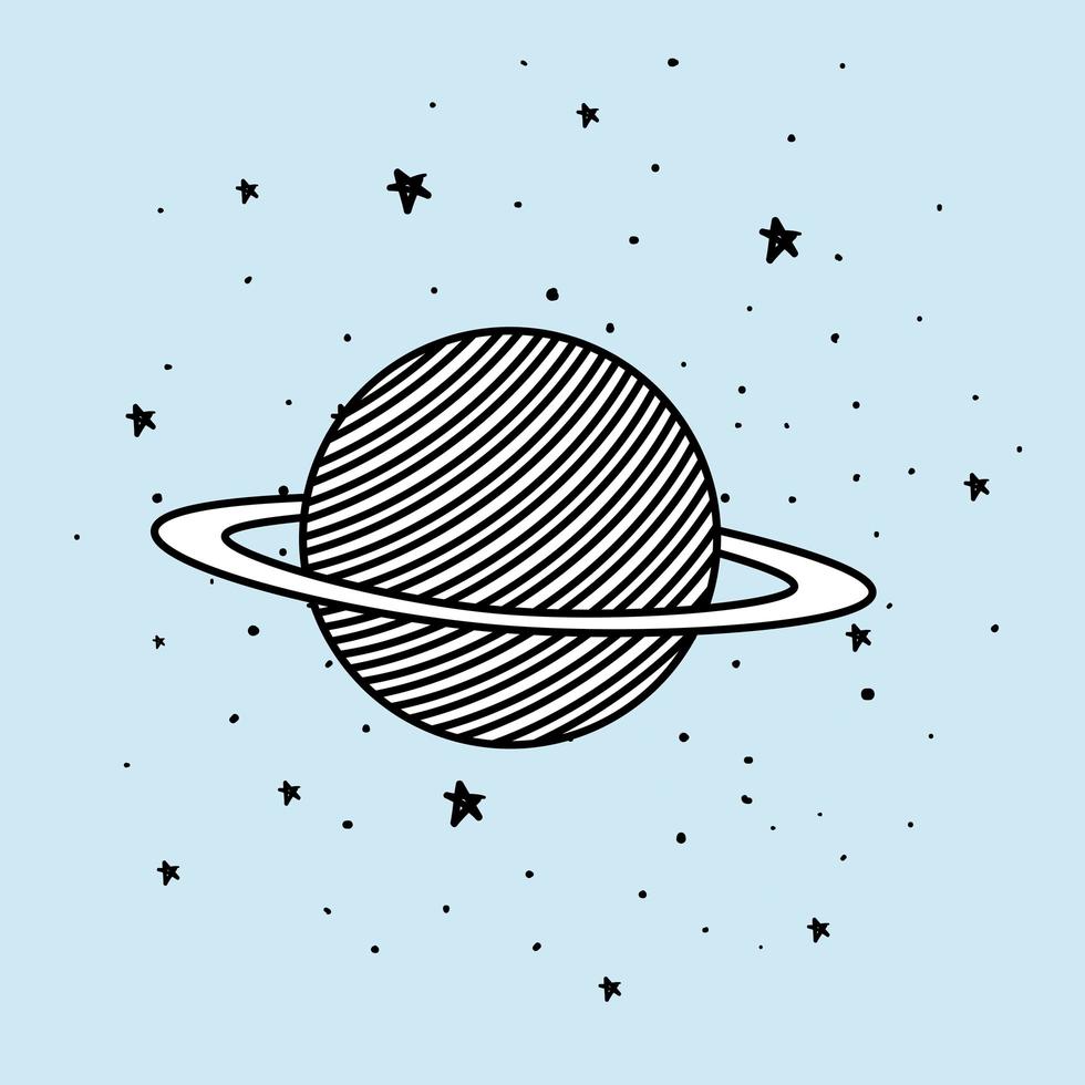 planète et étoiles de l & # 39; espace design illustration vectorielle vecteur