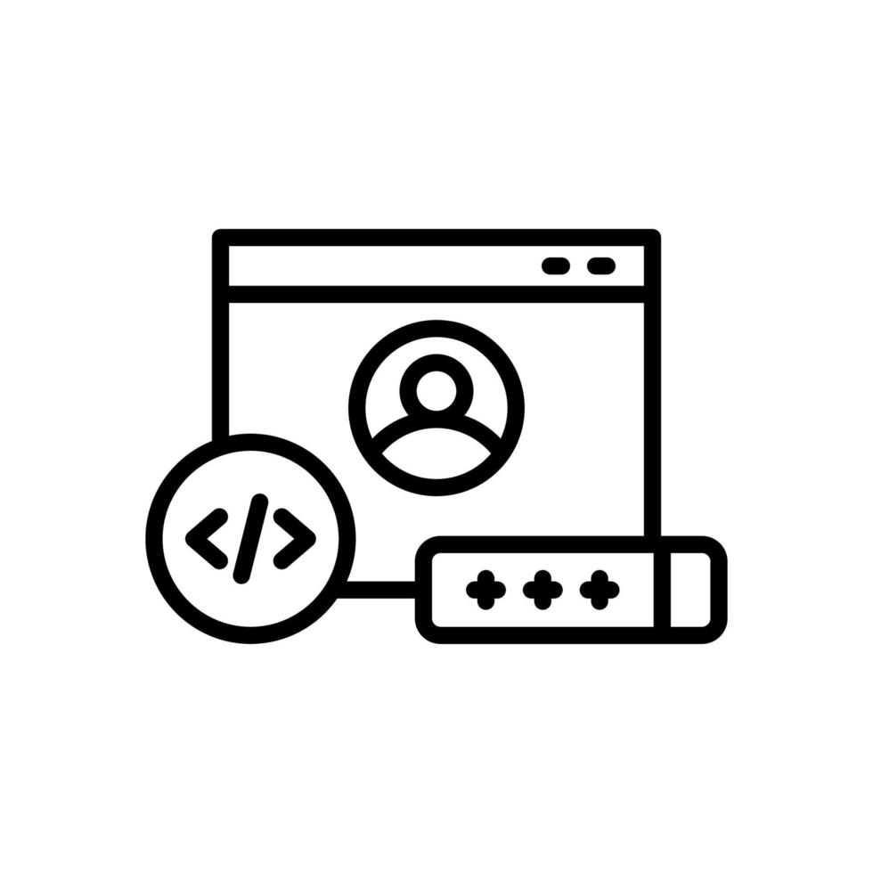 icône de connexion pour votre site Web, mobile, présentation et conception de logo. vecteur