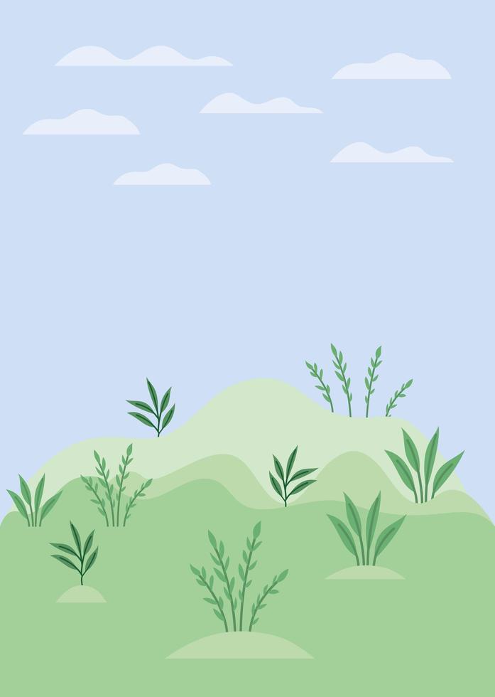 illustration vectorielle de champ camp paysage scène vecteur