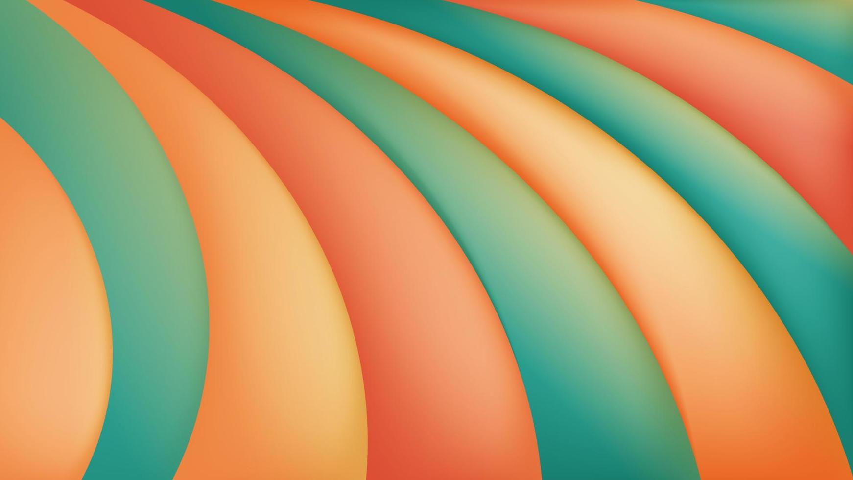 abstrait coloré vert Jaune Orange liquide vague Contexte vecteur