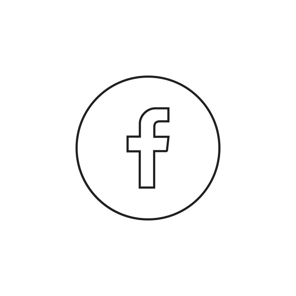 icône du logo facebook de médias sociaux vecteur