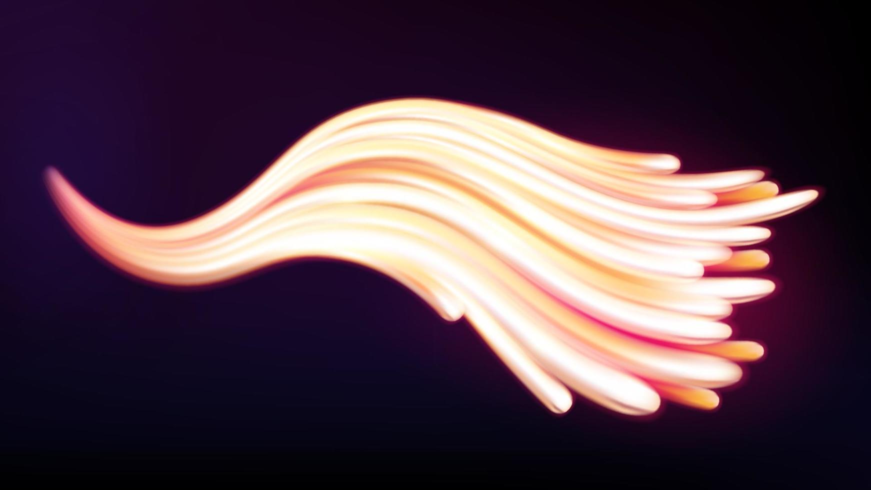 lignes courbes de lumière néon magique, fond abstrait. illustration vectorielle vecteur