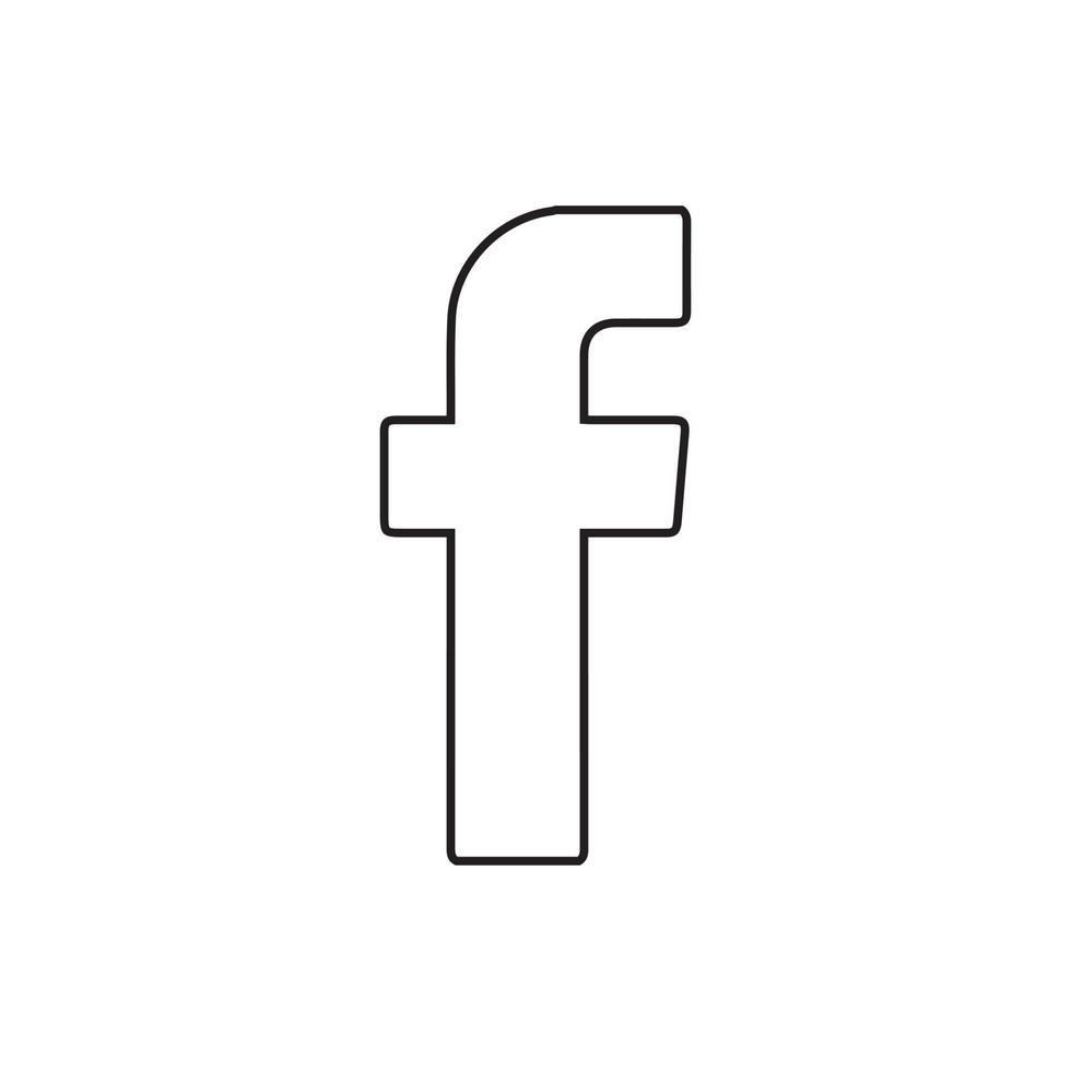 icône du logo facebook de médias sociaux vecteur