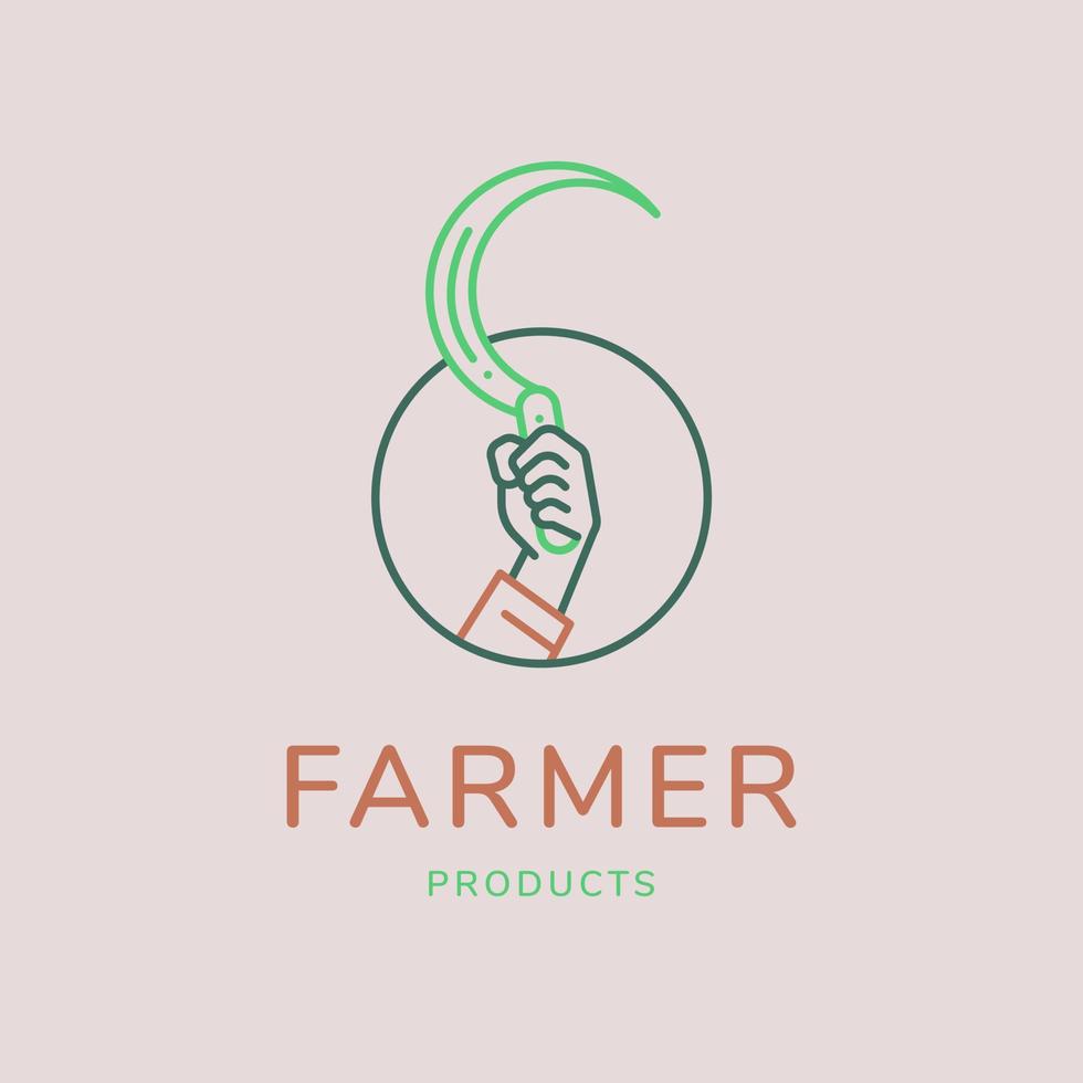 agriculteur agriculture ligne vecteur illustration