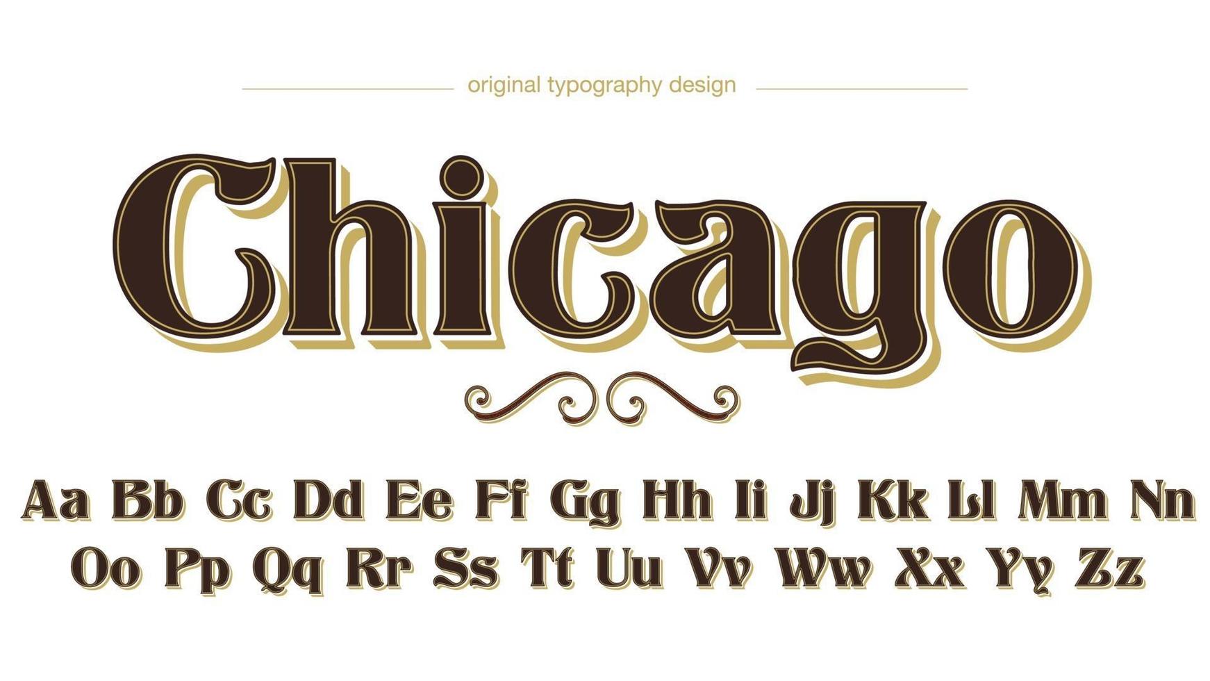 café serif de luxe à des fins multiples effet de texte de typographie vecteur