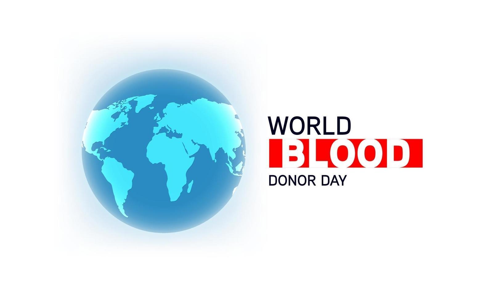 affiche de l'événement international de sensibilisation de la journée mondiale des donateurs vecteur