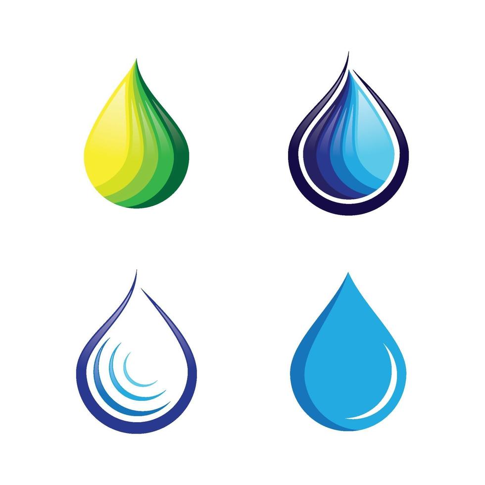 ensemble d'images de logo de goutte d'eau. vecteur