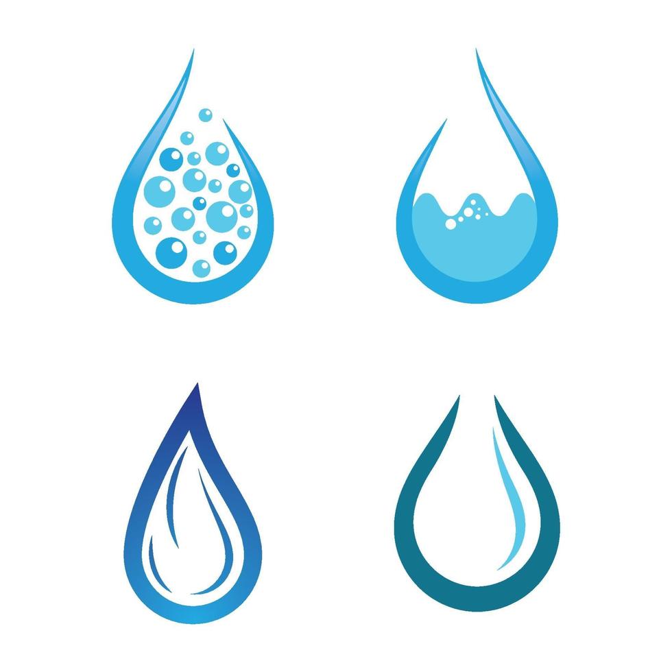 ensemble d'images de logo de goutte d'eau vecteur